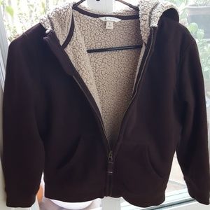 Boys Solid Sherpa Lined Hoodie